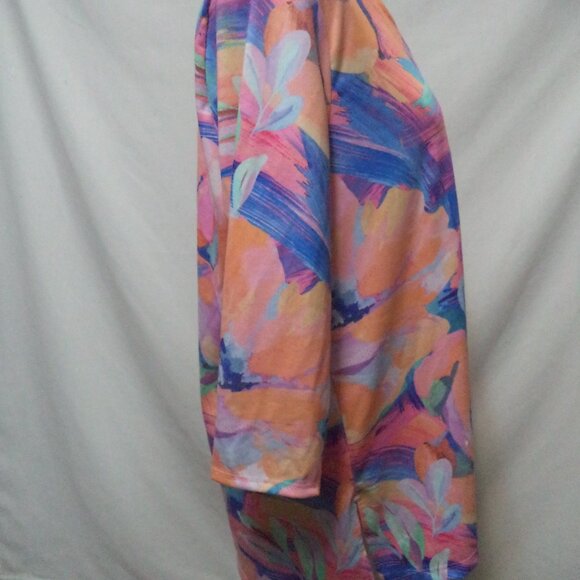 Soft Surroundings Felisa knit Floral tunic top blouse V-neck Size Sz Large Lg L - Picture 11 of 13